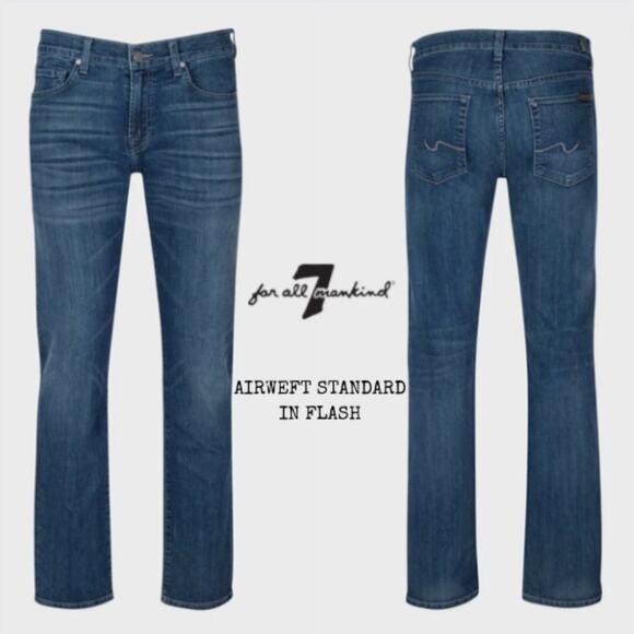 7 FOR ALL MANKIND STANDARD straight jeans SIZE 29 AIRWEFT STANDARD IN FLASH - Picture 11 of 11